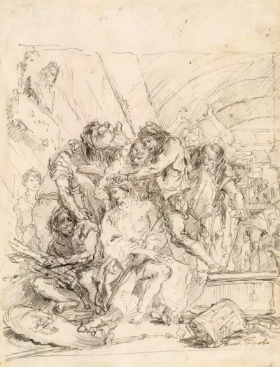 Kristus krönt med törnen av Giovanni Domenico Tiepolo