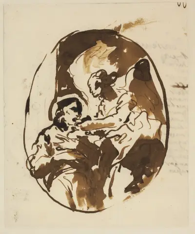 En helgen mottar nattvarden av Giovanni Domenico Tiepolo
