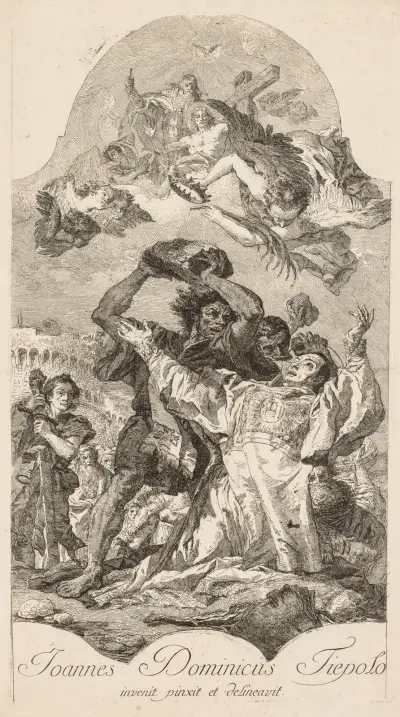 S:t Stefans martyrium av Giovanni Domenico Tiepolo