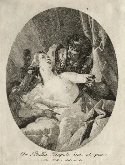 Tarquinius och Lucretia av Giovanni Domenico Tiepolo