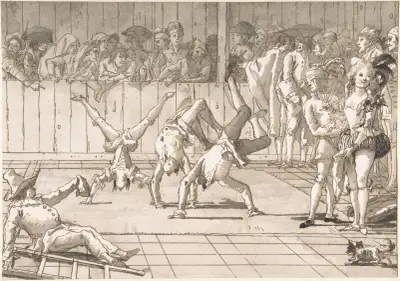 Akrobaterna av Giovanni Domenico Tiepolo