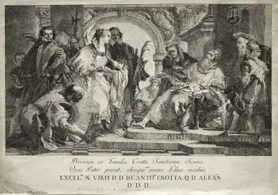 Den heliga Crottafamiljen av Giovanni Domenico Tiepolo