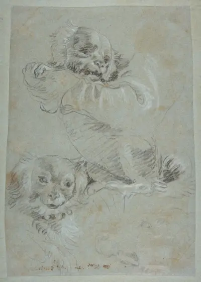 Tre hundar av Giovanni Domenico Tiepolo