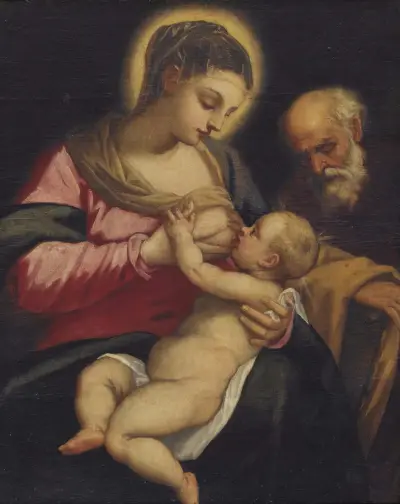 Holy Family av Domenico Tintoretto
