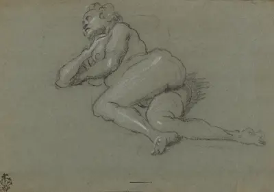 Reclining Female Nude – nr 6 av Domenico Tintoretto
