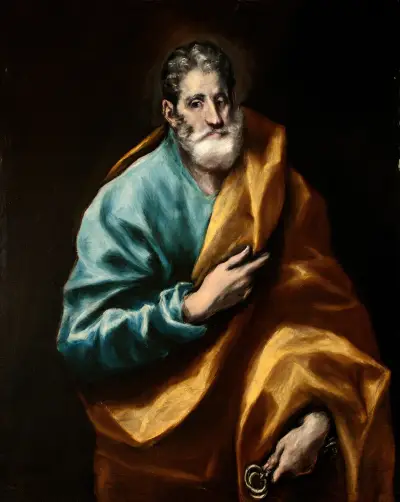 Apostle Saint Peter av El Greco (Domenikos Theotokopoulos)