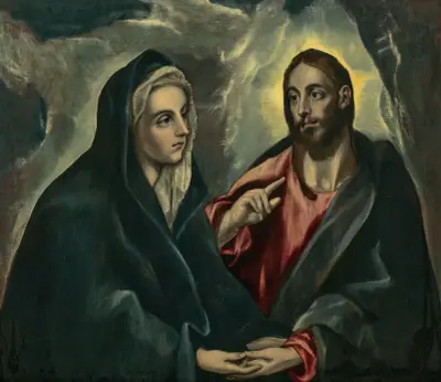 Christ taking leave of His Mother av El Greco (Domenikos Theotokopoulos)