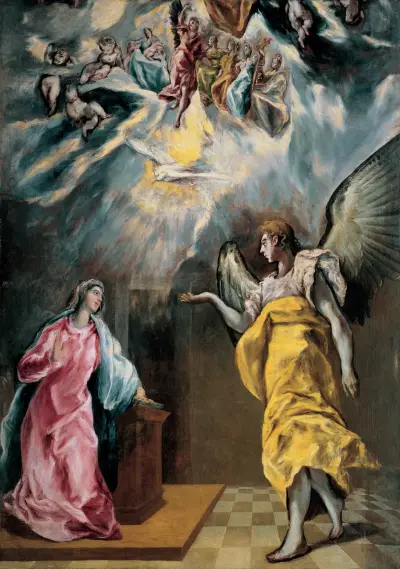 The Annunciation – nr 1 av El Greco (Domenikos Theotokopoulos)