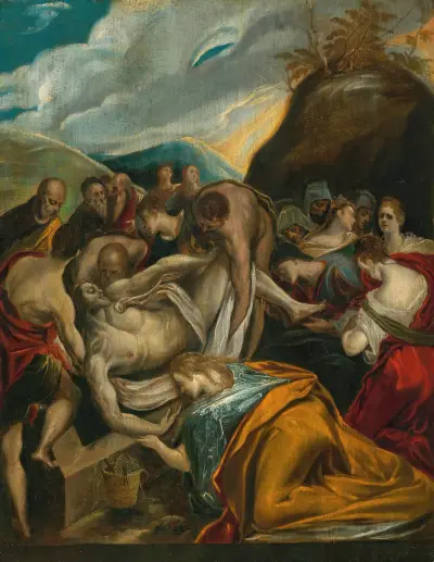 The Entombment Of Christ av El Greco (Domenikos Theotokopoulos)