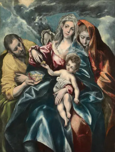 The Holy Family with Mary Magdalen av El Greco (Domenikos Theotokopoulos)