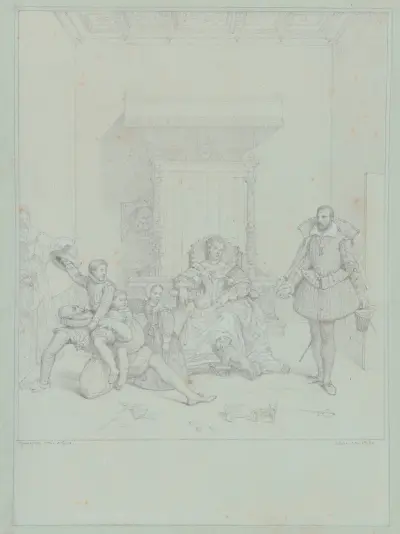 Henry IV Playing With his Children av Jean Auguste Dominique Ingres