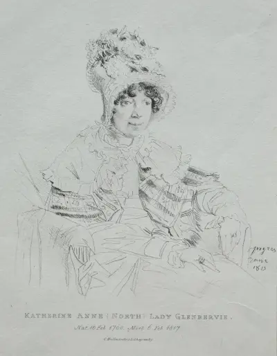 Katherine Anne Lady Glenbervie av Jean Auguste Dominique Ingres