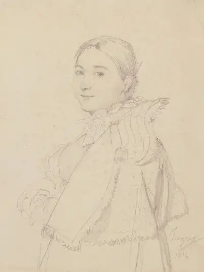 Madame Jean-Auguste-Dominique Ingres, née Madeleine Chapelle av Jean Auguste Dominique Ingres