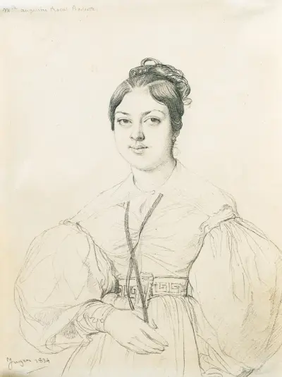Portrait d’Angeline Raoul-Rochette av Jean Auguste Dominique Ingres