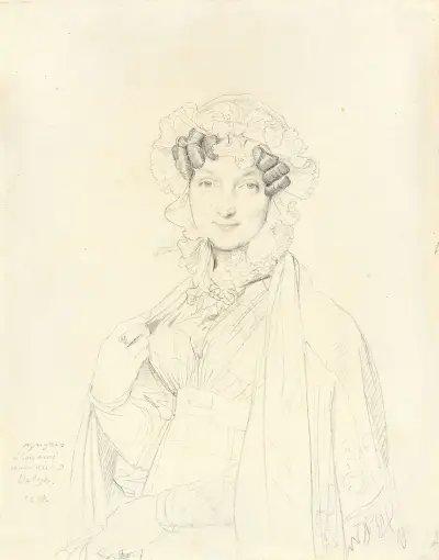 Portrait de Madame Joseph Balze av Jean Auguste Dominique Ingres