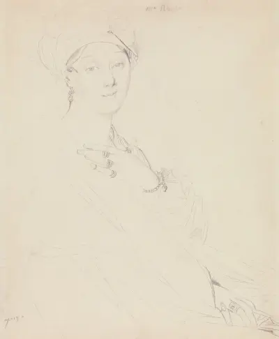 Portrait of Madame Rhode av Jean Auguste Dominique Ingres