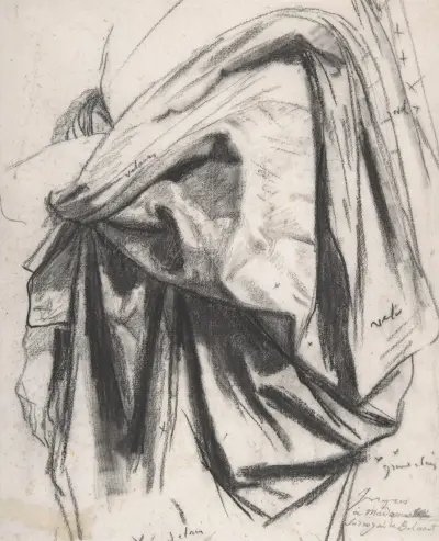 Study for the Drapery of Molière in the ‘Apotheosis of Homer’ av Jean Auguste Dominique Ingres
