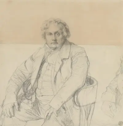 Study for the Portrait of Louis-François Bertin av Jean Auguste Dominique Ingres