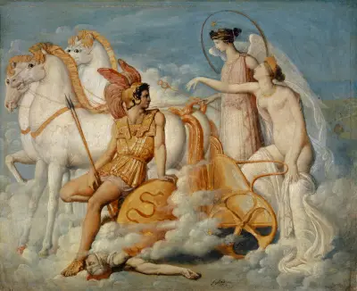Venus, Injured By Diomedes, Returns To Olympus av Jean Auguste Dominique Ingres