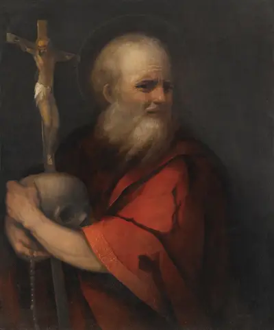 Saint Jerome av Dosso Dossi