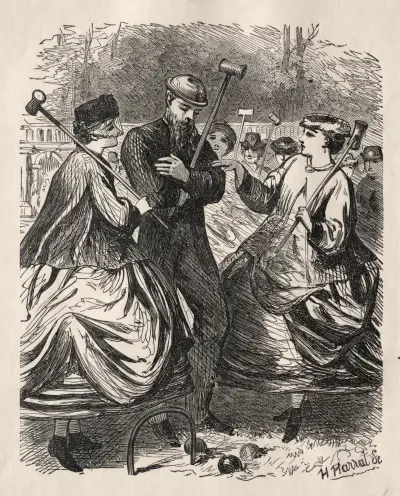 Our Croquet Party av George Du Maurier