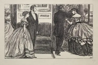 The Queen of Diamonds – How She Was Won and Lost, 1866 – nr 1 av George Du Maurier
