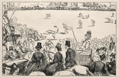 University Cricket Match at Lords av George Du Maurier