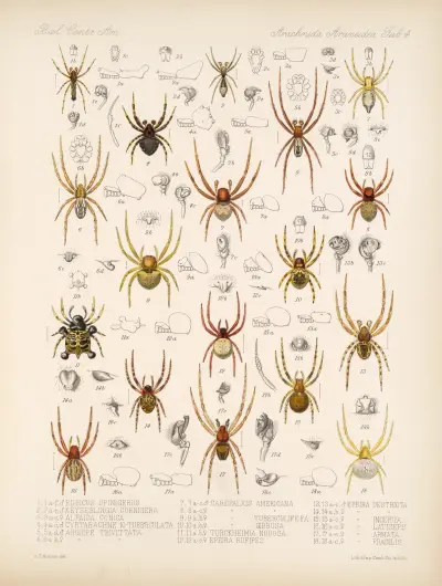 Arachnida Araneidea Pl 04 av Frederick DuCane Godman
