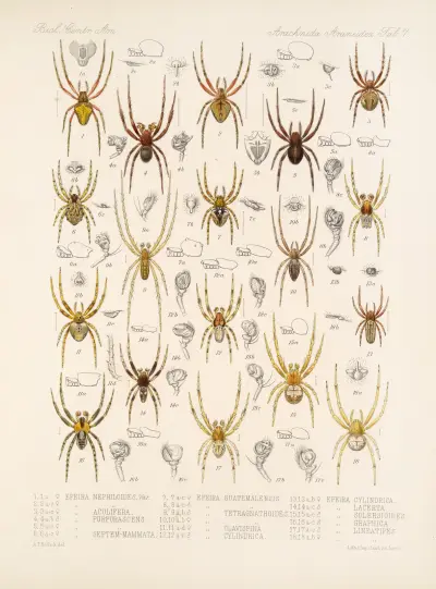 Arachnida Araneidea Pl 07 av Frederick DuCane Godman