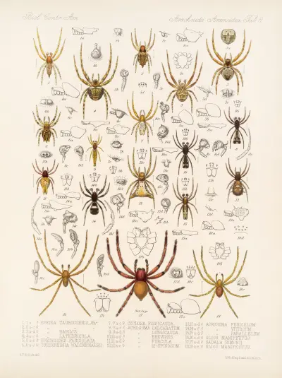 Arachnida Araneidea Pl 08 av Frederick DuCane Godman