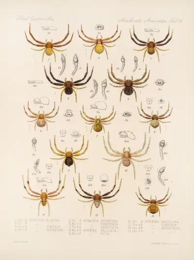 Arachnida Araneidea Pl 10 av Frederick DuCane Godman
