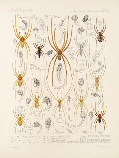 Arachnida Araneidea Pl 23 av Frederick DuCane Godman