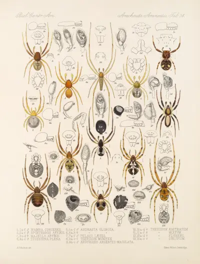 Arachnida Araneidea Pl 24 av Frederick DuCane Godman