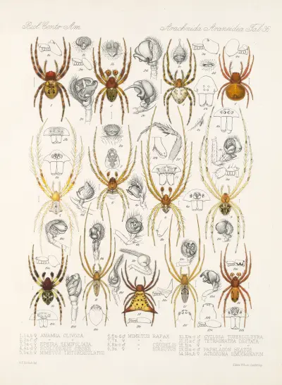 Arachnida Araneidea Pl 36 av Frederick DuCane Godman