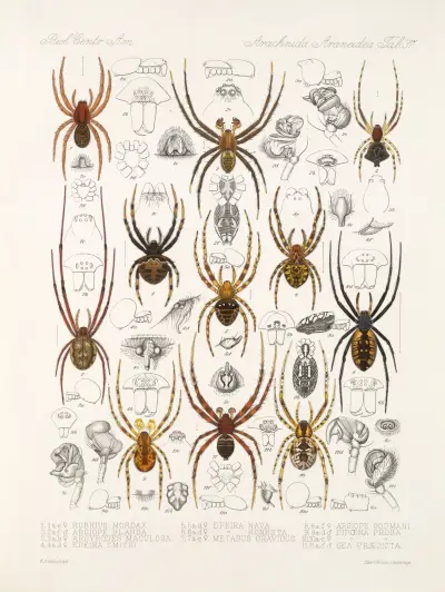 Arachnida Araneidea Pl 37 av Frederick DuCane Godman