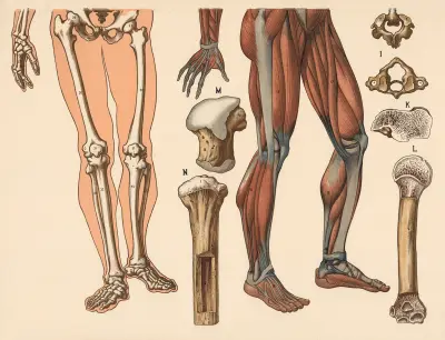 Skeleton and muscles (below the waist), 1906 – nr 2 av F. E. Wachsmuth