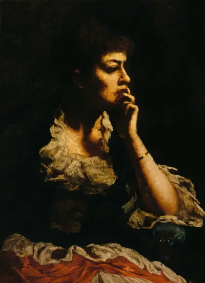 Portrait of Mrs. Eastman Johnson av Eastman Johnson