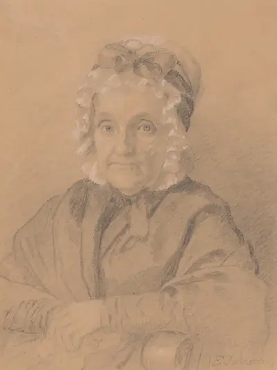 Porträtt av Mrs. Jeremiah Chandler av Eastman Johnson