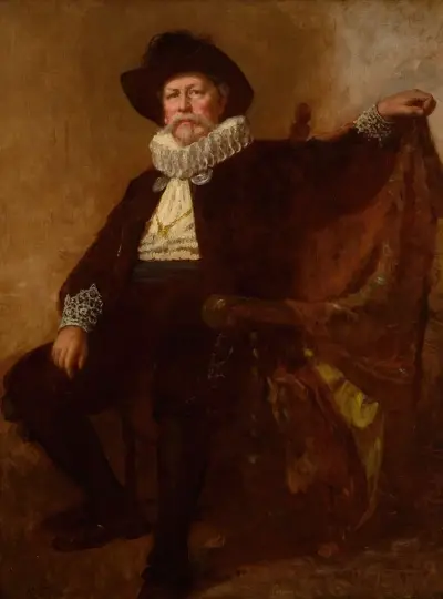 Autoportret w stroju noszonym przez niego podczas obchodów Dwunastej Nocy w Country Club, Eastman Johnson