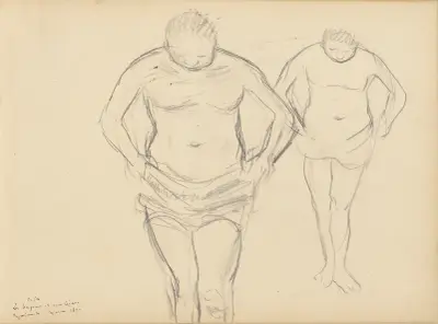 Copies of Cézanne’s Bathers av Edgar Degas