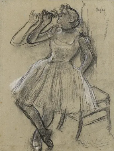 Danseuse à la rose av Edgar Degas