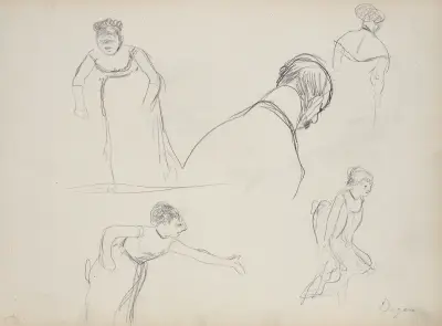 Five Rapid Sketches av Edgar Degas