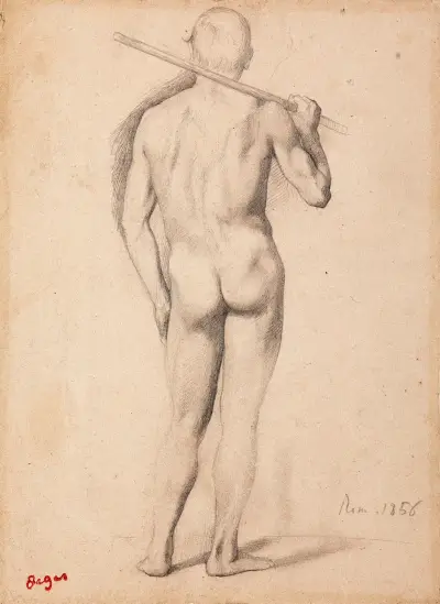 Mann von hinten gesehen (Studie) von Edgar Degas