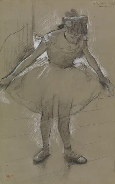 Junge Tänzerin im Gegenlicht av Edgar Degas