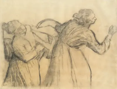 Laundress Carrying Linen av Edgar Degas