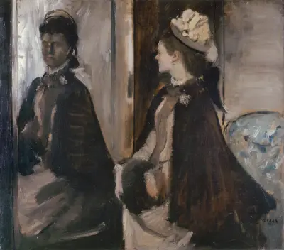 Mrs Jeantaud In The Mirror av Edgar Degas