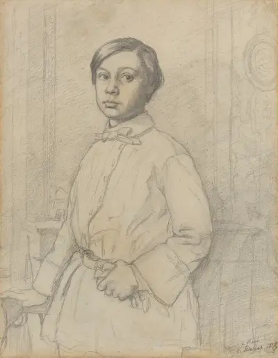 René de Gas (recto), 1855 – nr 2 av Edgar Degas