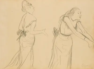 Sketches of a Café Singer, 1877 – nr 3 av Edgar Degas