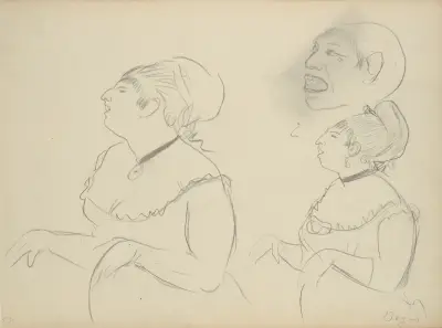 Sketches of Café Singers, 1877 – nr 1 av Edgar Degas