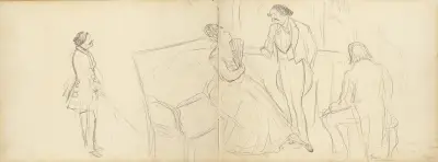 Soirée av Edgar Degas
